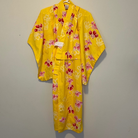 Japanese YUKATA KIMONO +OBI SET for 130cm Girl - Picture 1 of 6